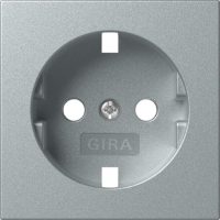 Bild vom Produkt: Gira Abd. SCHUKO-Steckdose F Alu 492026