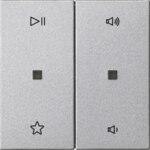 Gira Wippe 2-fach Audiostrg F Aluminium 538426