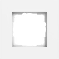 Gira Abdeckrahmen 1-fach Alu.Reinweiß(lackiert) 0211407
