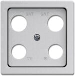 Busch-Jaeger Zentralscheibe Aluminium-Silber Abdeckung 1743-04-83