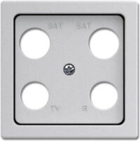 Busch-Jaeger Zentralscheibe Aluminium-Silber Abdeckung 1743-04-83