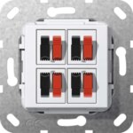 Gira Lautsprecher Anschluss 4-fach reinweiß 569403