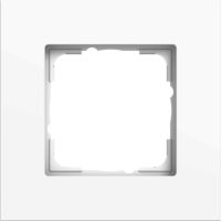 Gira Abdeckrahmen 1-fach Alu.Reinweiß(lackiert) 0211403