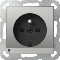 Gira Steckdose Erdstift LED Edelstahl (lackiert) 4489600