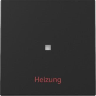 Gira 3678005 Wippe KF+Heizung Ein/Aus System 55 Schwarz matt (lackiert)