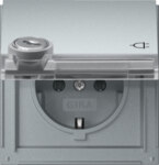Gira Steckdose KD TX-44 Aluminium Schloss gleich 456965