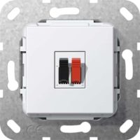 Gira Lautsprecher Anschluss 1fach reinweiß 569203