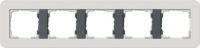 Gira Abdeckrahmen 5fach Hellgrau/Anthrazit 0215421