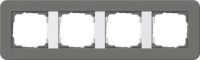 Gira Abdeckrahmen 4fach Dklgrau/Reinweiß 0214413