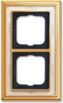 Busch-Jaeger Rahmen 2-fach ms/poliert Dekor elf/weiß 1722-836