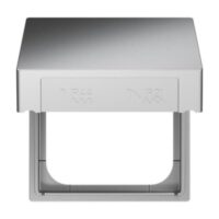 Busch-Jaeger Rahmen 1-fach Edelstahl matt Klappdeckel 2518-WD-866 Kunststoff