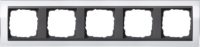 Gira Abdeckrahmen 5fach klar weiß 0215728