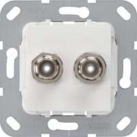 Gira BNC 2fach Crimpanschluss reinweiß 563003