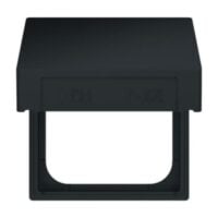 Busch-Jaeger Rahmen 1-fach schwarz matt Klappdeckel Kunststoff 2518-WD-885