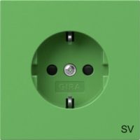 GIRA 4453707 SCHUKO-Steckd.SH SV Flächenschalter Grün