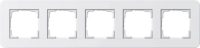 Gira Abdeckrahmen 5fach Reinweiß/Reinweiß 0215410