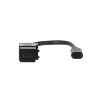 Busch-Jaeger Einsatz USB 1-fach schwarz Klemmbef 0229/13 ohne Beschriftungsfeld