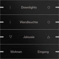 GIRA 5034126 Wippenset 4fach indiv. Tastsensor4 TS4 Alu Schwarz (eloxiert)
