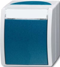 Busch-Jaeger Wechselschalter Aufputz, mit Namensschild 2601/6 WN-53