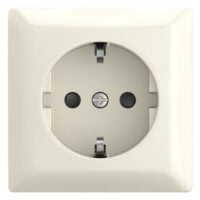 Busch-Jaeger Steckdose 1-fach cremeweiß glänzend Aufputz 20 EAPBJ-522 IP20 horizontal/vertikal