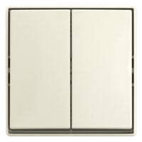 Busch-Jaeger Serienschalter cremeweiß glänzend Aufputz 2601/5 J-522 IP20 2-fach