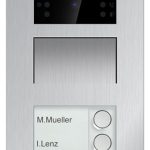 Busch-Jaeger Türstation Unterputz alu 2RT LAN H81366P2-A-03 mit Kamera mit Infoschild