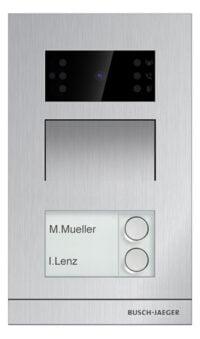 Busch-Jaeger Türstation Unterputz alu 2RT LAN H81366P2-A-03 mit Kamera mit Infoschild