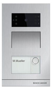 Busch-Jaeger Türstation Unterputz alu 1RT LAN H81366P1-A-03 mit Kamera mit Infoschild
