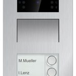 Busch-Jaeger Türstation Aufputz alu 2RT LAN H81316P2-A-03 mit Kamera mit Infoschild