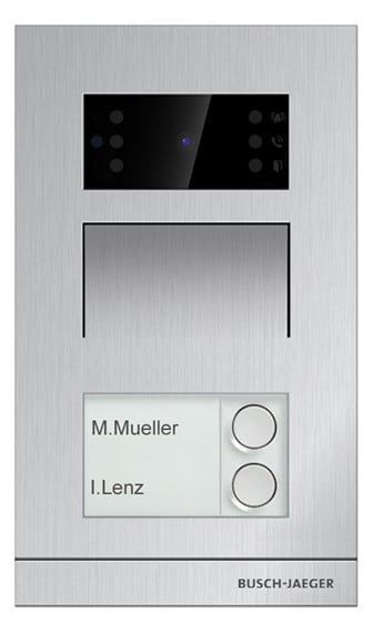 Busch-Jaeger Busch-Jaeger Türstation Aufputz alu 2RT LAN H81316P2-A-03 mit Kamera mit Infoschild