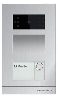 Busch-Jaeger Türstation Aufputz alu 1RT LAN H81316P1-A-03 mit Kamera mit Infoschild