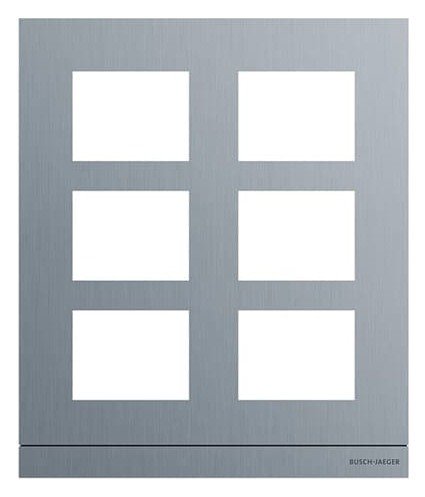 Busch-Jaeger Busch-Jaeger Frontplatte 6-fach Unterputz Edelstahl VA 41396CF-S-03 235x277x20,5mm