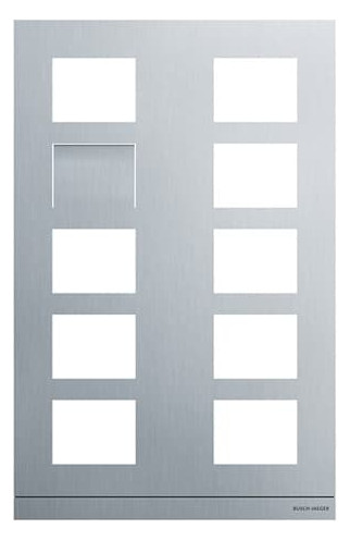 Busch-Jaeger Busch-Jaeger Frontplatte 8-fach Unterputz alu Aluminium 413810CF-A-03 271x421x20,5mm