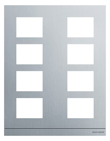 Busch-Jaeger Busch-Jaeger Frontplatte 8-fach Unterputz alu Aluminium 41398CF-A-03 271x349x20,5mm