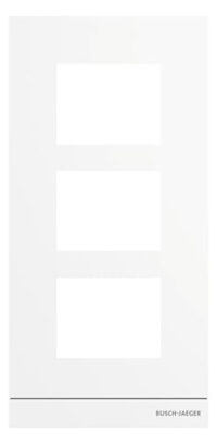 Busch-Jaeger Frontplatte 3-fach Unterputz weiß ST 41393CF-W-03 135x277x20,5mm