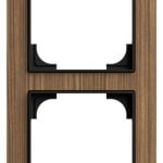 Busch-Jaeger Rahmen 2-fach waln Kunststoff Busch-art linear 1722-4086