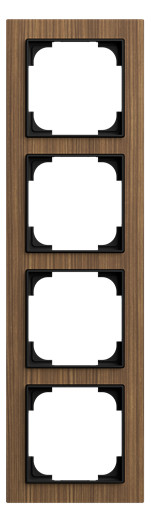 Busch-Jaeger Busch-Jaeger Rahmen 4-fach waln Kunststoff Busch-art linear 1724-4086
