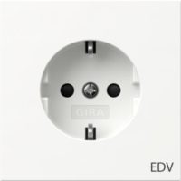 GIRA 446170 SCHUKO-Steckd.Aufdruck EDV +SH Flächenschalter Reinweiß
