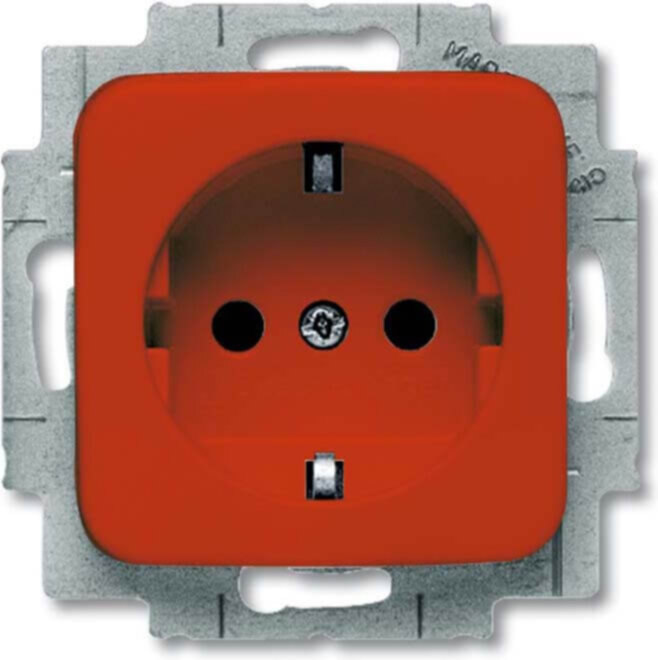 Busch-Jaeger Busch-Jaeger SCHUKO Steckdosen-Einsatz rot RAL3020 20 EUCKS-217-101
