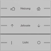 Gira Wippenset 3-fach indiv. Tastsensor Grau 5763015