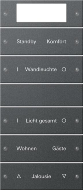 Gira Gira Wippenset 5-fach beschriftbar Sys 55 Anthr 221528