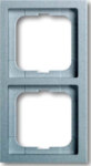 Busch-Jaeger Rahmen 2-fach Aluminium-Silber, fu linear 1722-183K