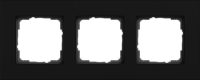 Gira Abdeckrahmen 3-fach Alu.Schwarz(lackiert) 0213409