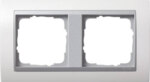 Gira Abdeckrahmen 2-fach reinweiß mit Aluminium ZL, Event 021271