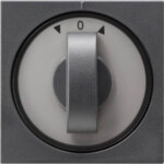 Gira Abdeckung mit Knebel anthrazit Jalousie, System55 066628