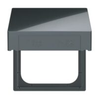 Busch-Jaeger Rahmen 1-fach anthrazit glänzend Klappdeckel 2518-WD-81 Kunststoff