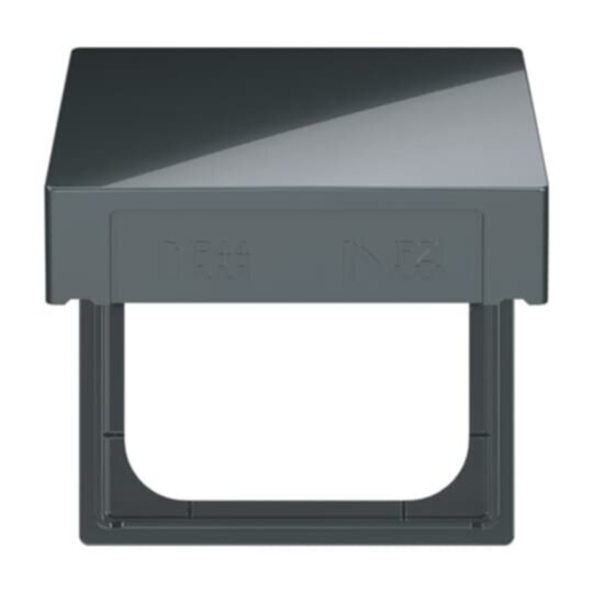 Busch-Jaeger Busch-Jaeger Rahmen 1-fach anthrazit glänzend Klappdeckel 2518-WD-81 Kunststoff