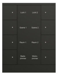 Busch-Jaeger 8-fach Bedienelement schwarz, matt SB/U8.0.11-885