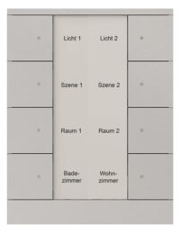 Busch-Jaeger 8-fach Bedienelement Aluminium-Silber SB/U8.0.11-83