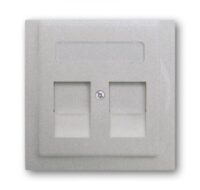 Busch-Jaeger Zentralplatte Mod-Jack 2-fach impuls 1800-783 alu-si Schraubbefestigung